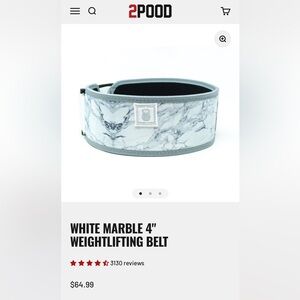 2POOD 4” Marble Weightlifting Belt